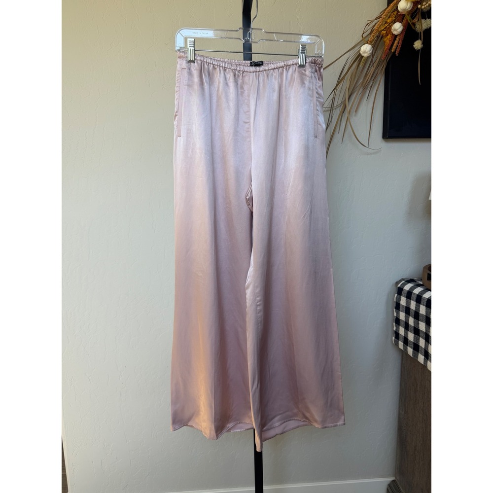 J.Crew Cosmo Pants Pink Viscose Satin Wide Leg Pants CN715 PM Petite Medium NWT
